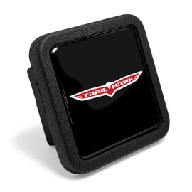 iPick Image for Jeep Trailhawk Black Rubber Heavy-Duty 2" Trailer Tow Hitch Receiver Cover for Class 3 and Class 4 - Official Licensed