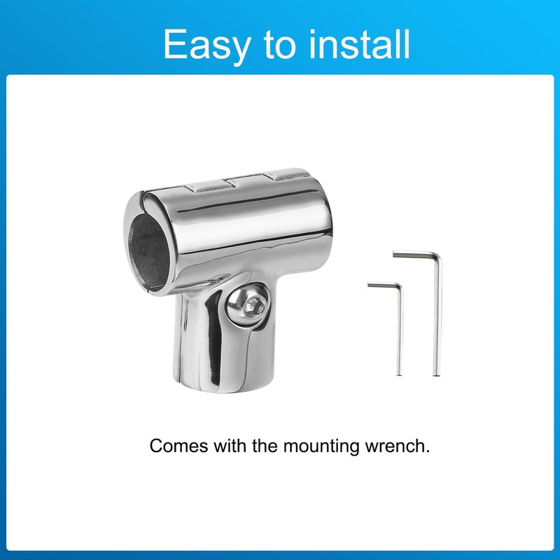 ODYSUNRAL Marine Boat Hand Rail Detachable Tee for 7/8 inch