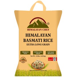 Himalayan Chef Super Kernel Basmati Rice with Extra Long Grain Organic Sticky Rice with Naturally Aromatic Flavor, 10 lbs