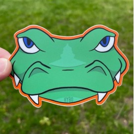 Cute Cartoon Animal Alligator Gator Sticker Decal