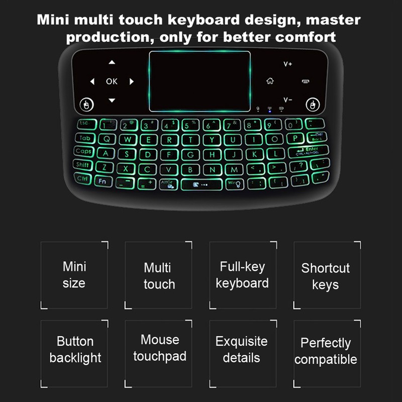 A36 Mini Wireless Keyboard Remote Control Mouse Touchpad Keyboard for