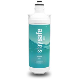 Staysafe Base+ Replacement Filter, Under-Sink Water Filter Replacement Cartridge Suitable for Staysafe Filters from the Home Series, Drinking Water Filter with Quick Change System and Double