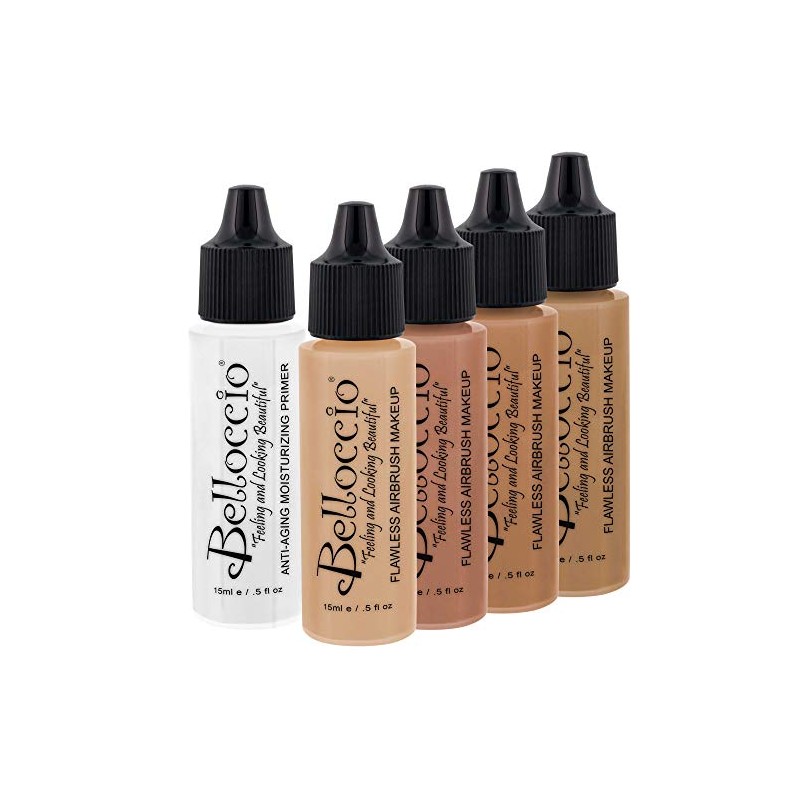 Belloccio Medium Color Shades Airbrush Makeup Foundation Set