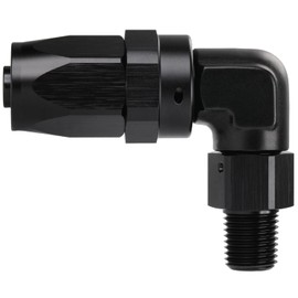 Podavelle 1/4 NPT Male to 8AN Hose End Fitting Adapter 90 Degree Aluminum Black