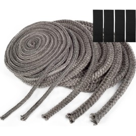 YOCCEK Oven Sealing Cord, Stove Seal, Fireproof Fibreglass Cord, Door Seal for Fireplace, Smoker, Grill, Pipe Insulation, Inspection Flaps, Sealing (Diameter 20 mm x 2.5 m)