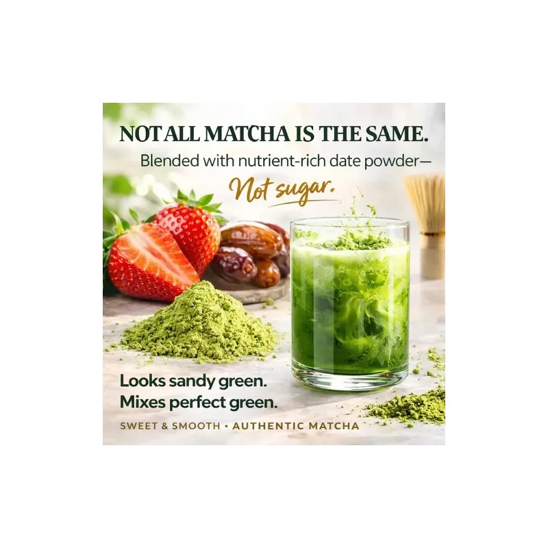 One With Tea Matcha Orgánico De Fresa Para Lattes Helados,