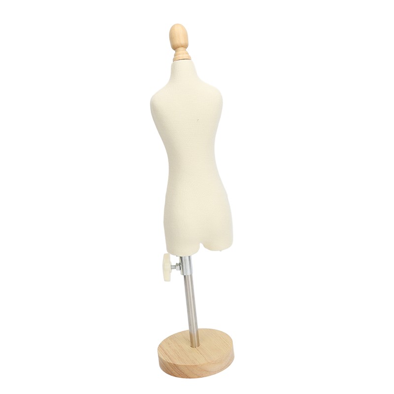 Dress Form Female Mannequin Torso Mini Dress Model with Wooden