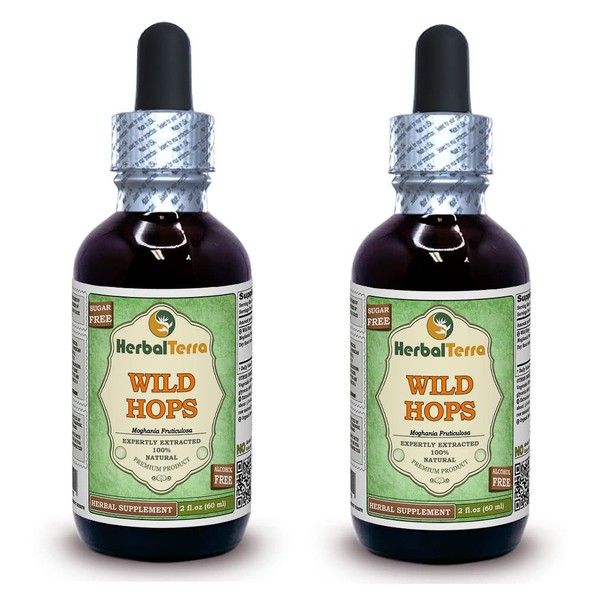 Wild Hops (Moghania Fruticulosa) Glycerite, Organic Dried Roots Alcohol-Free Liquid