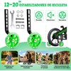 GWMWON Llantitas Bicicleta Llantas Entrenadoras,Ruedas de Entrenamiento LED