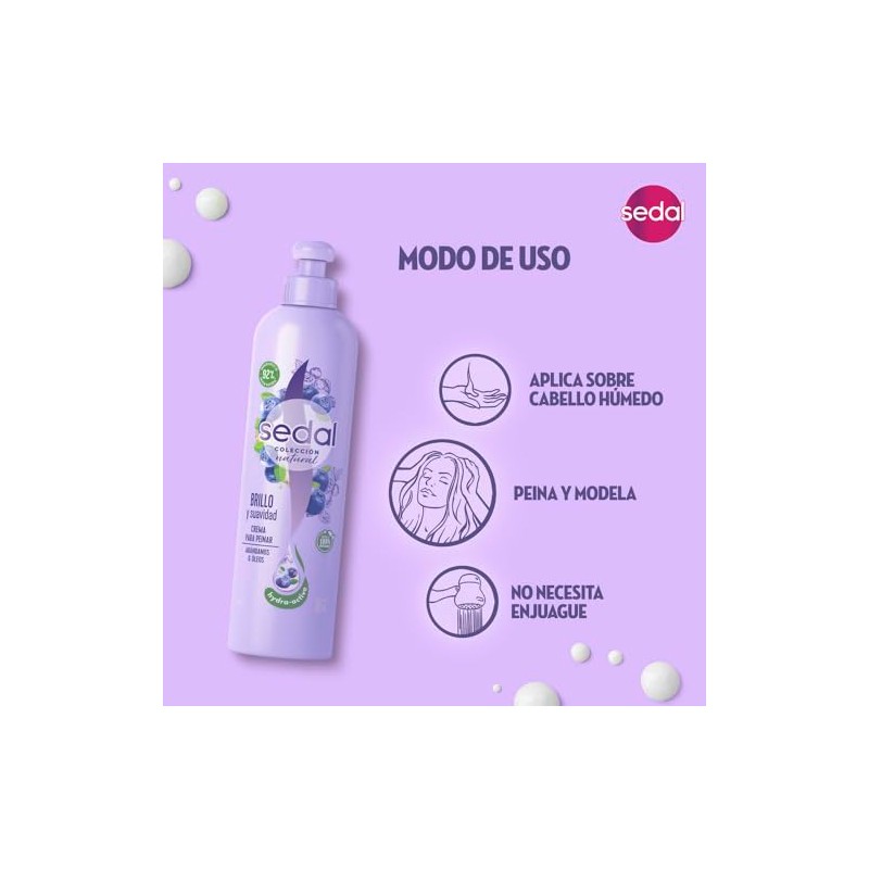 Sedal Crema para Peinar Brillo y Suavidad 300 ml
