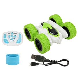 F125 2.4G RC Stunt Car Rotating Wireless Remote Control Car Model Children ToyGreen