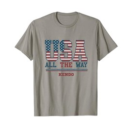USA Flag Kendo Support All way Sport T-Shirt for Women Men