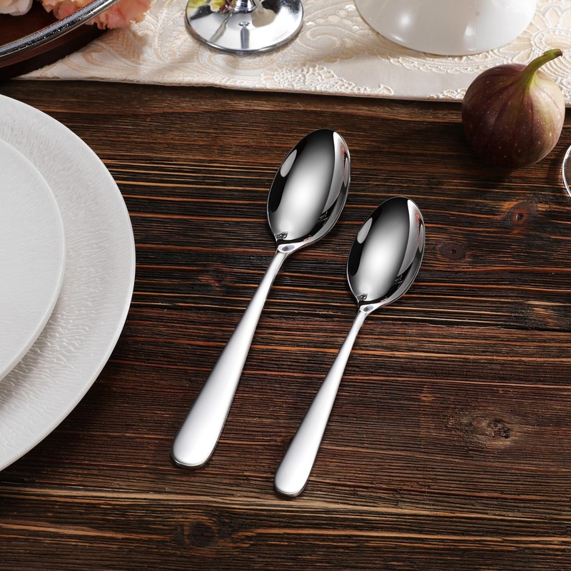 KEAWELL Premium 45-Piece Louise Silverware Set, 18/10 Stainless Steel, Service