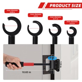 Runpig Upgraded 4 in 1 Door Hinge Adjustment Tool Kit, Heavy Duty Gap Adjustment Wrench Set with Rubber Grip, Professional Door Hinge Repair Tool for Commercial & Residential Use.(Threaded Connection)