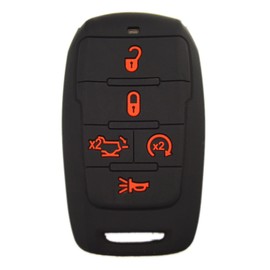 Zorratin Silicone Remote Key Fob Cover Protector for Ram 1500 2500 3500 2019 2020 2021 2022 5 Buttons Key