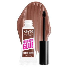 NYX Professional Makeup Eyebrow Gel for a Lifting Effect, Professional Brow Glue, Instant Styler, for Eyebrows Like Laminated, Medium Brown