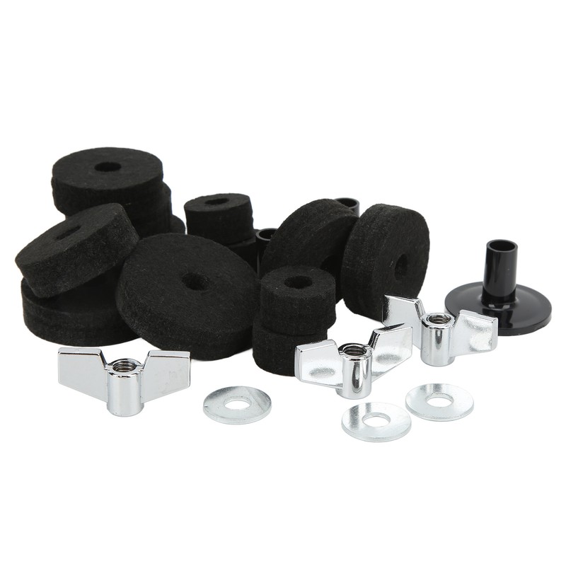 21Pcs Cymbal Replacement Accessories Felts Sleeves Wing Nuts Washers for
