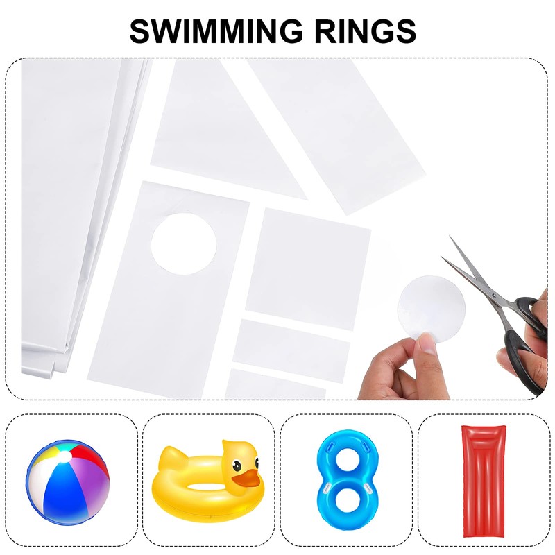 Syhood Vinyl Pool Patch 2.8 Ft X 4.1 Ft, White