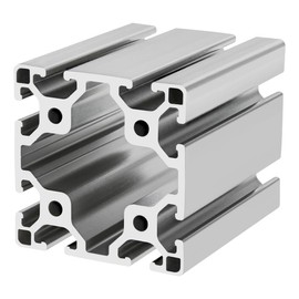 8020, 40-8080-Lite, 40 Series 80mm x 80mm Aluminum T-Slot Extrusion T Slot Extruded 80/20 Profile Bar (455mm Long, 1)