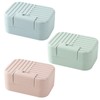 3Pcs Soap Dish with Lid, Portable Travel Soap Container Waterproof