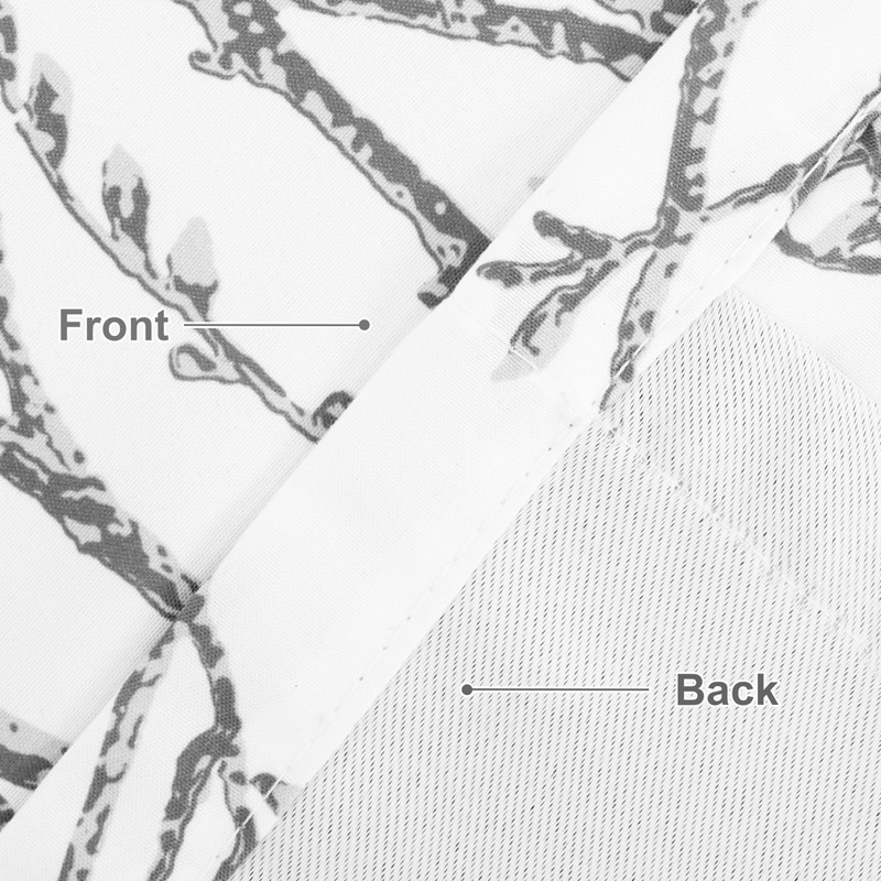 DriftAway Tree Branch Lined Valance Double Layer Blackout Thermal Insulated