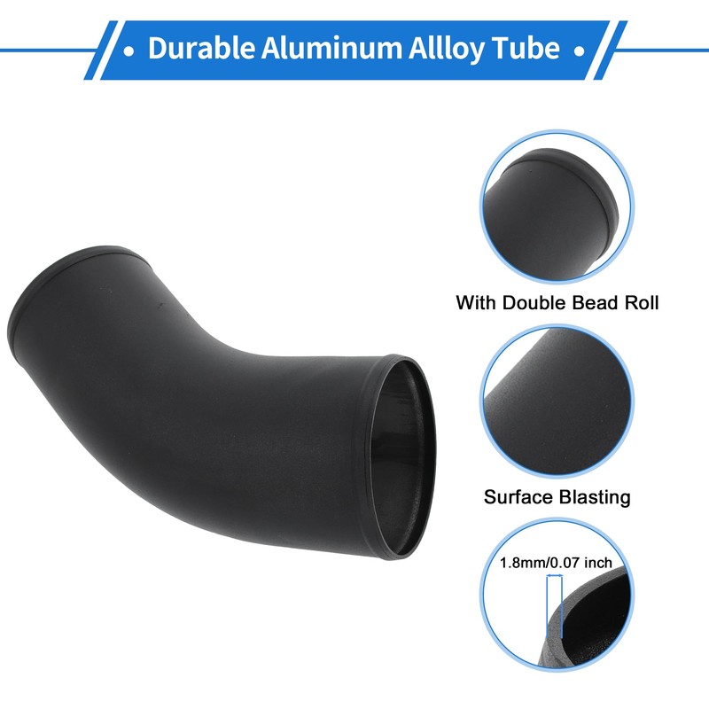HEROFFIX 5" OD 45 Degree Bend 6064 Aluminum Alloy Tube