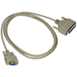 Monoprice 6-Feet Null Modem DB9F/DB25F Molded Cable (100483)