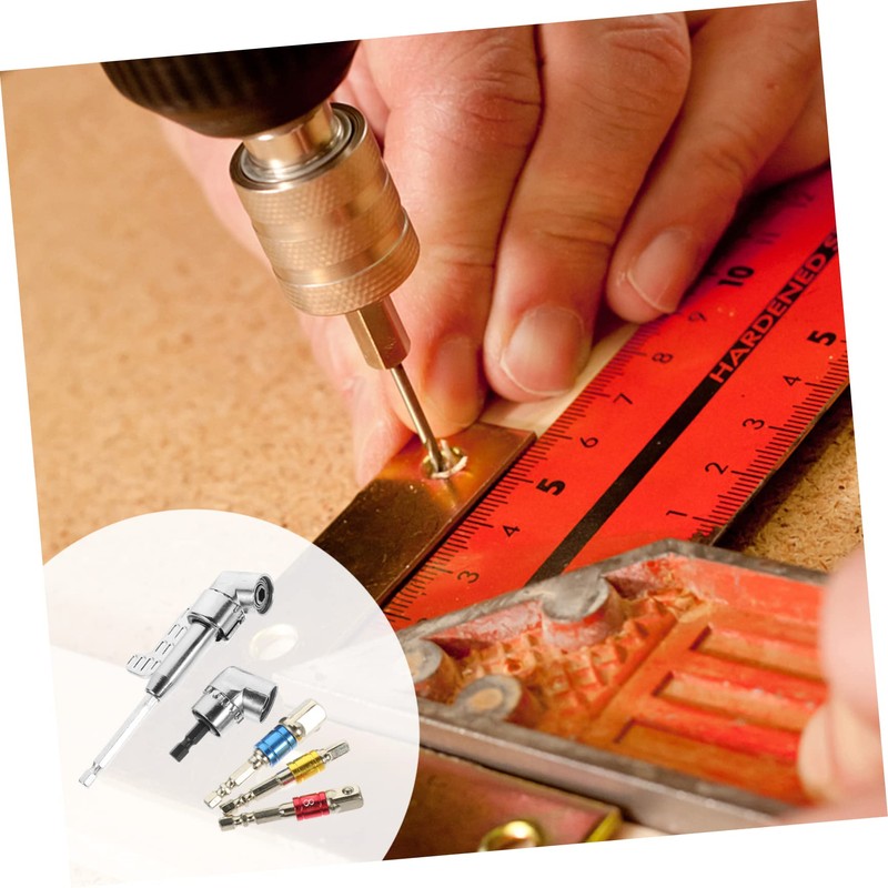DOITOOL 1set Right Angle Drill Adapter Impact Driver Bit Drill