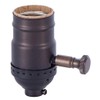 B&P Lamp Med. Base Full Range DIMMER Socket, Solid Brass