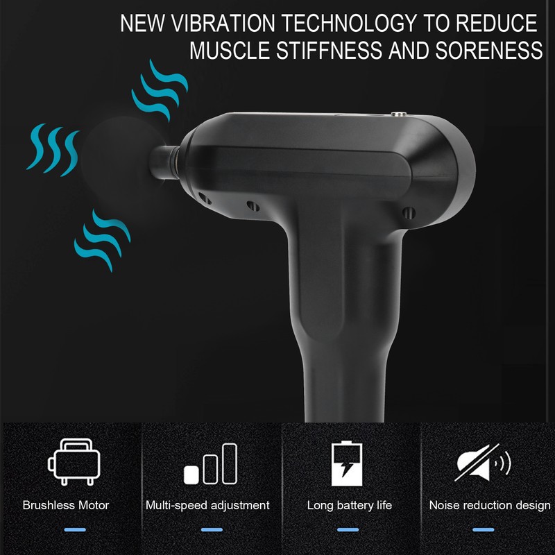 Fascia Massage Gun Electric Deep Tissue Muscle Relaxation Percussion Massager