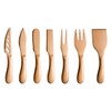 A · HOUSEWARE Copper Cheese Knives Set 7 Pieces Stainless