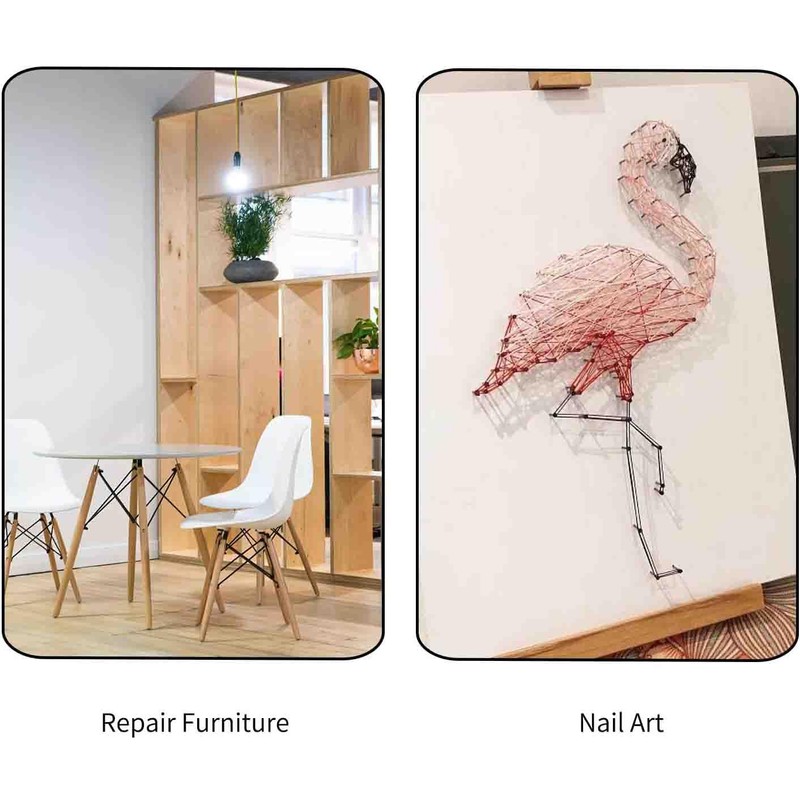 1200Pcs Small Tiny Nails Carbon Steel Brass Plated for Wooden