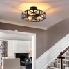 XSDeTu Semi Flush Mount Ceiling Light Fixture, Modern Farmhouse 3-Light