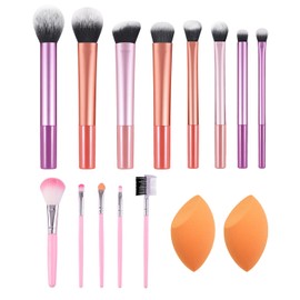 8 pieces beauty brushes, 2 pieces powder puff, 5 pieces eye brush, face make-up brush, travel convenience make-up brush, beauty and beauty tools