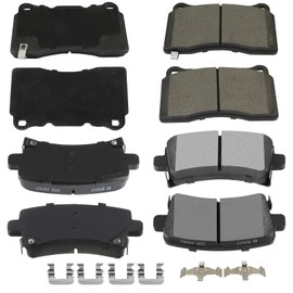 LSAILON[D1001+D1430]Front & Rear Metallic/Semi-Metallic Disc Brake Pads Set For Buick Regal 2013 2015 2016,For Saab 9-5 2011[8PCS]