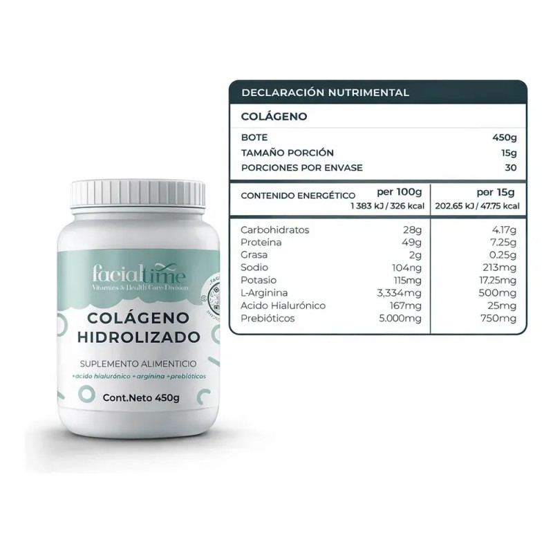Cólageno En Polvo 450g Y Jabón Azufre 100g Pack Facial