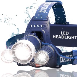 DanForce Headlamp. USB Rechargeable LED Head Lamp. Ultra Bright LUMINUS 1080 Lumen Head Flashlight + Red Light. HeadLamps for Adults, Camping, Outdoors & Hard Hat Work. Zoomable IPX54 Headlight
