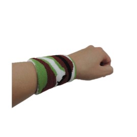 Novelty Giant Two (2) Camouflage Camo Stretchy Wristbands Army Hunting Woodland Sweatband