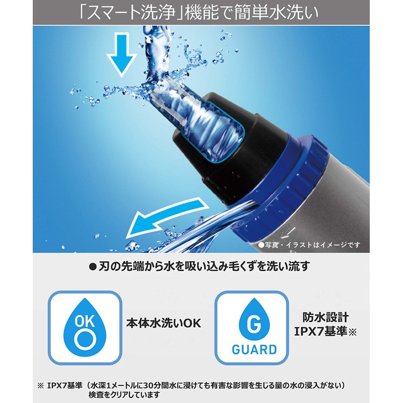Panasonic ER-GN31-W Nose Hair Cutter, Etiquette Cutter, Men's, Eyebrow, Beard,