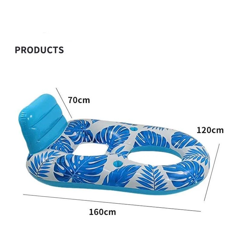 Inflatable Pool Lounger for Adults – Cooling Mesh Floating Chair