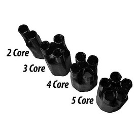 Electriduct Heat Shrink Breakout Boots 3" Core Diameter 4 Cores (1 Piece) Black