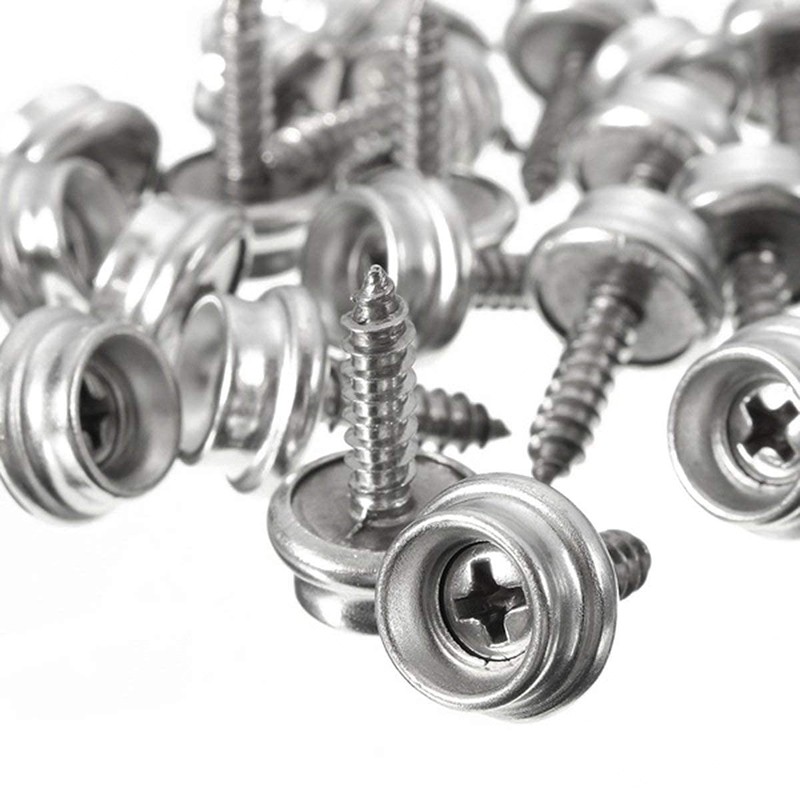 WedDecor Fasteners Metal Press Studs Marine Grade Stainless Steel Screw,