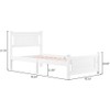 Bonnlo Twin Size Solid Wood Platform Bed Frame, Single Bed