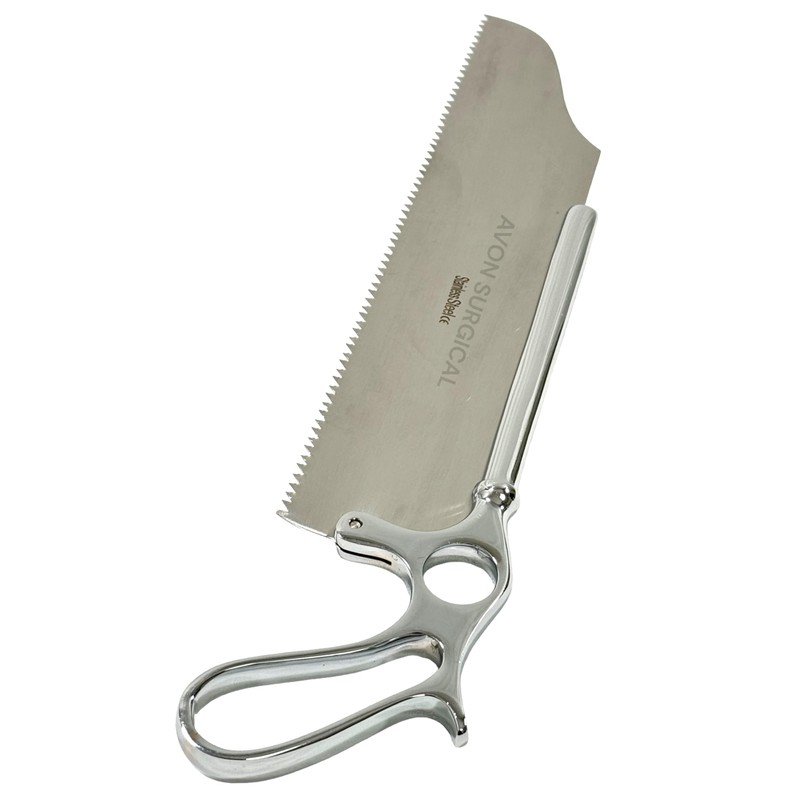 Premium Satterlee Bone Saw Ring Handle Stainless Steel Cutting Edge-12"