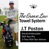 Groove Low Golf Towel with Magnet, Metal Clip and Brush