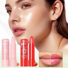 색상 변경 립밤 보습 오래 지속되는 메이크업 방수 립글로스 케어 드라이 Color Changing Lip Balm Moisturizing Long-Lasting Makeup Waterproof Lip Gloss Care Dry [red]
