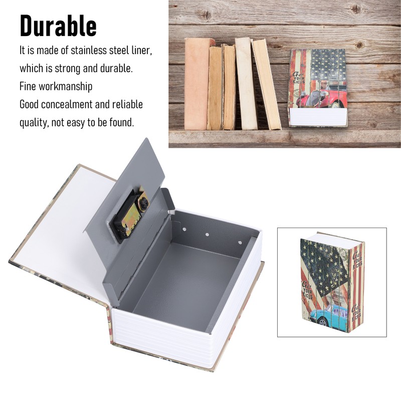 Mini Safe Lock Box Simulation Dictionary Money Box Originality Gift