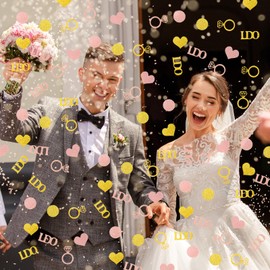 200 Pieces Rose Gold Wedding Confetti, 30g Wedding Table Decorations, engagement party confetti, Love Hearts Confetti and Diamond Confetti for Engagement Marriage Ceremony Anniversary