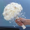 TUAGYMKR Handmade Rhinestone Bridal Bouquet Crystal Wedding Round Tossing Bouquet