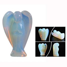 Itian Opal Stone Carved Angel, Natural Crystal Energy Healing Stone, Mini Guardian Angel as a Gift